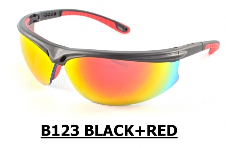 B123 Black+Red Safety Sport Eyewear