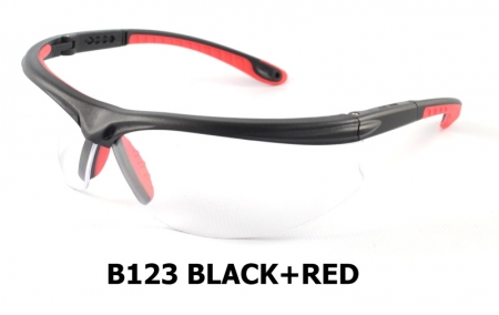 B123 Black+Red Safety Sport Eyewear