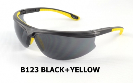 B123 Black+Yellow Safety glasses