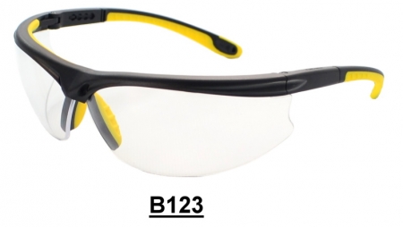 B123 Black+Yellow Safety glasses
